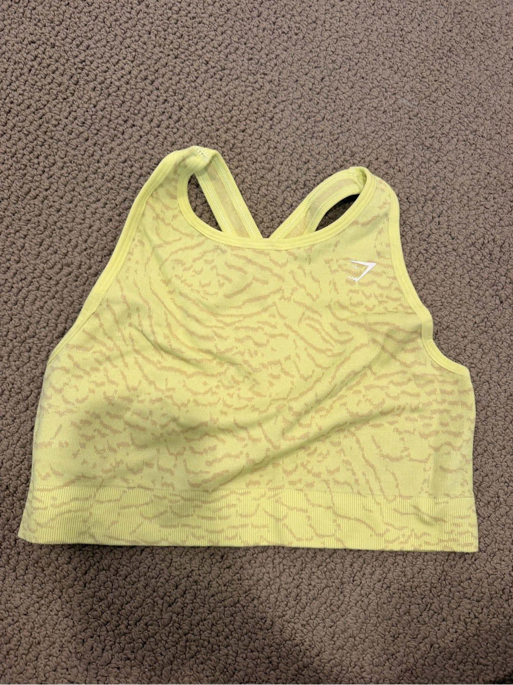 Gymshark Lemon Yellow Seamless Racerback Sports Bra